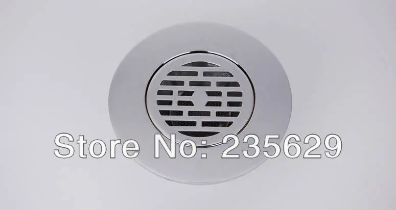 Free Shipping 384g Brass floor drain Anti odor water backing virus Chrome Plated Surface Diameter is 44mm | Обустройство дома