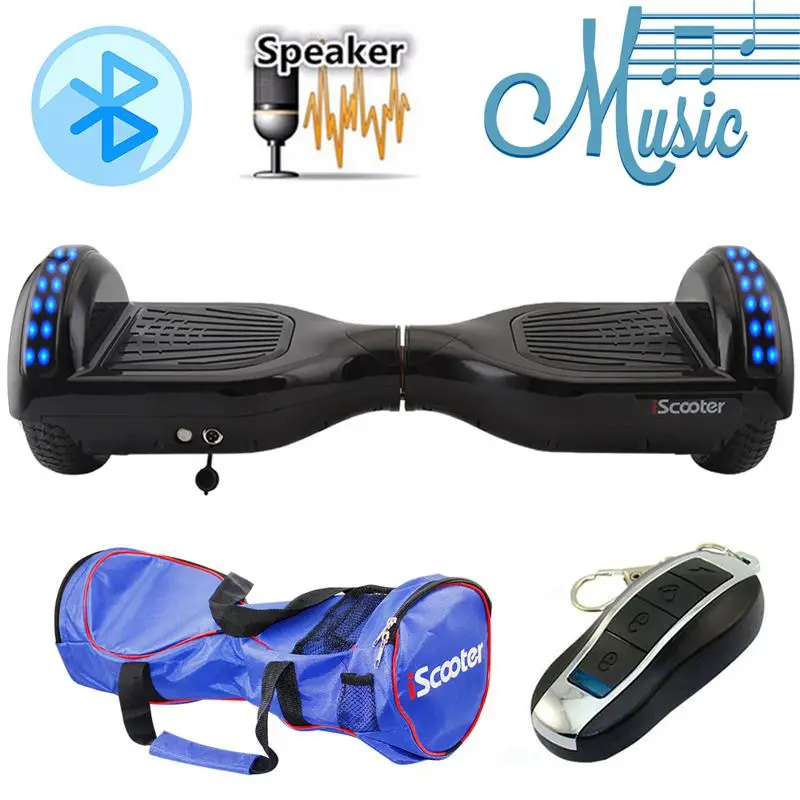 iScooter Electric Skateboard Hoverboard Self Balancing Scooter two 6.5 inch Wheel with Led Bluetooth Speaker 6.5'' hover board iScooter Electric Skateboard Hoverboard Self Balancing Scooter two 6.5 inch Wheel with Led Bluetooth Speaker 6.5'' hover board