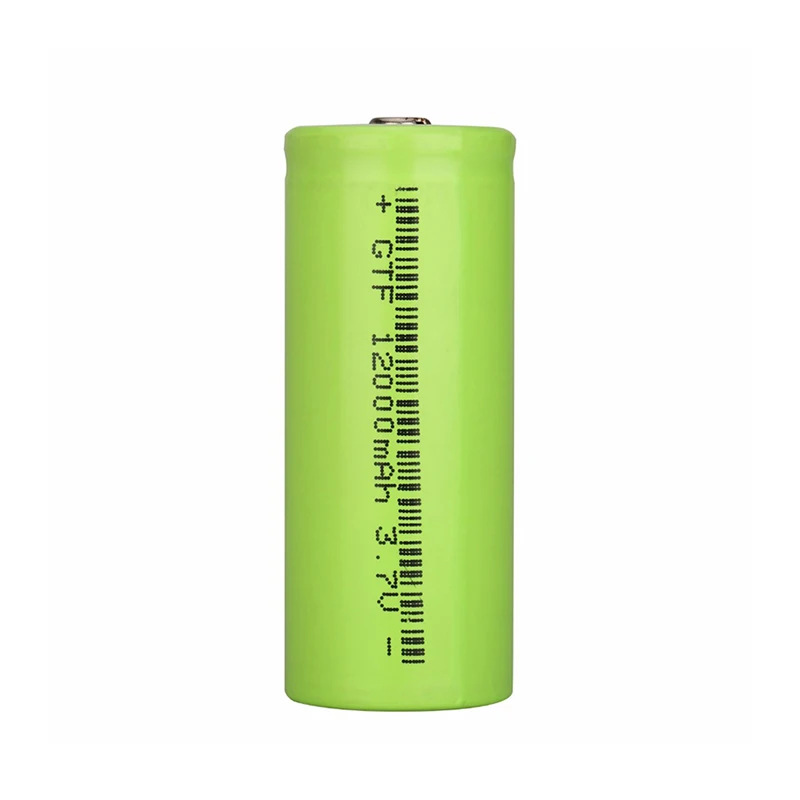 

GTF 100% Original 3.7v 12000mah 26650 Battery Li-ion Rechargeable Battery Flashlight LED Battery powerbank cr123a celular