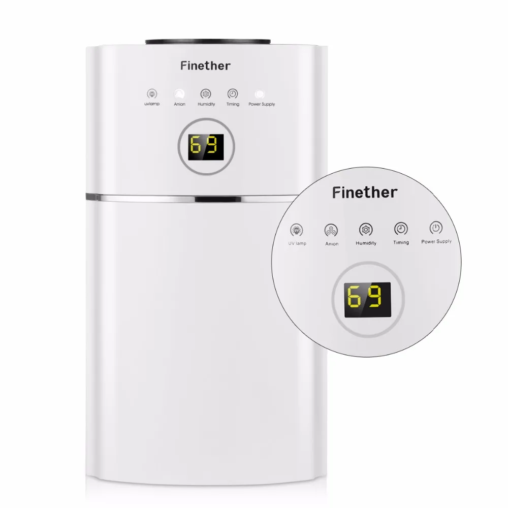 Finether DS01A 01 2.4L емкость цифровой осушитель воздуха анион УФ Low Energy очищают воздух
