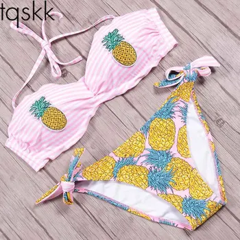 

TQSKK New 2019 Swimwear Bikinis Women Swimsuit Female Summer Halter Sexy Bikini Set Beach Swim Wear Fruit Bathing Suit Biquini