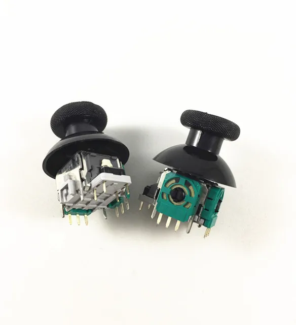 Special Offers 2pcs 3D Analog Joystick Stick Sensor Module Potentiometers + 2pcs Black thumbsticks For Microsoft xbox one wireless controller