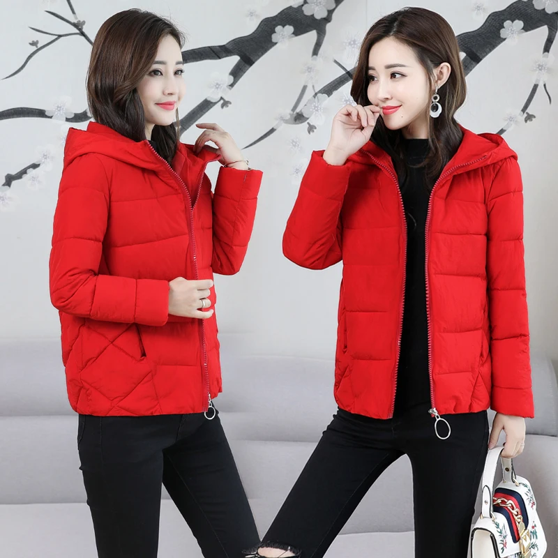 Winter Jacket Women Cotton Short Jacket 2019 New Padded Hooded Warm Parkas Coat Female Autumn Outerwear plus size S -6XL