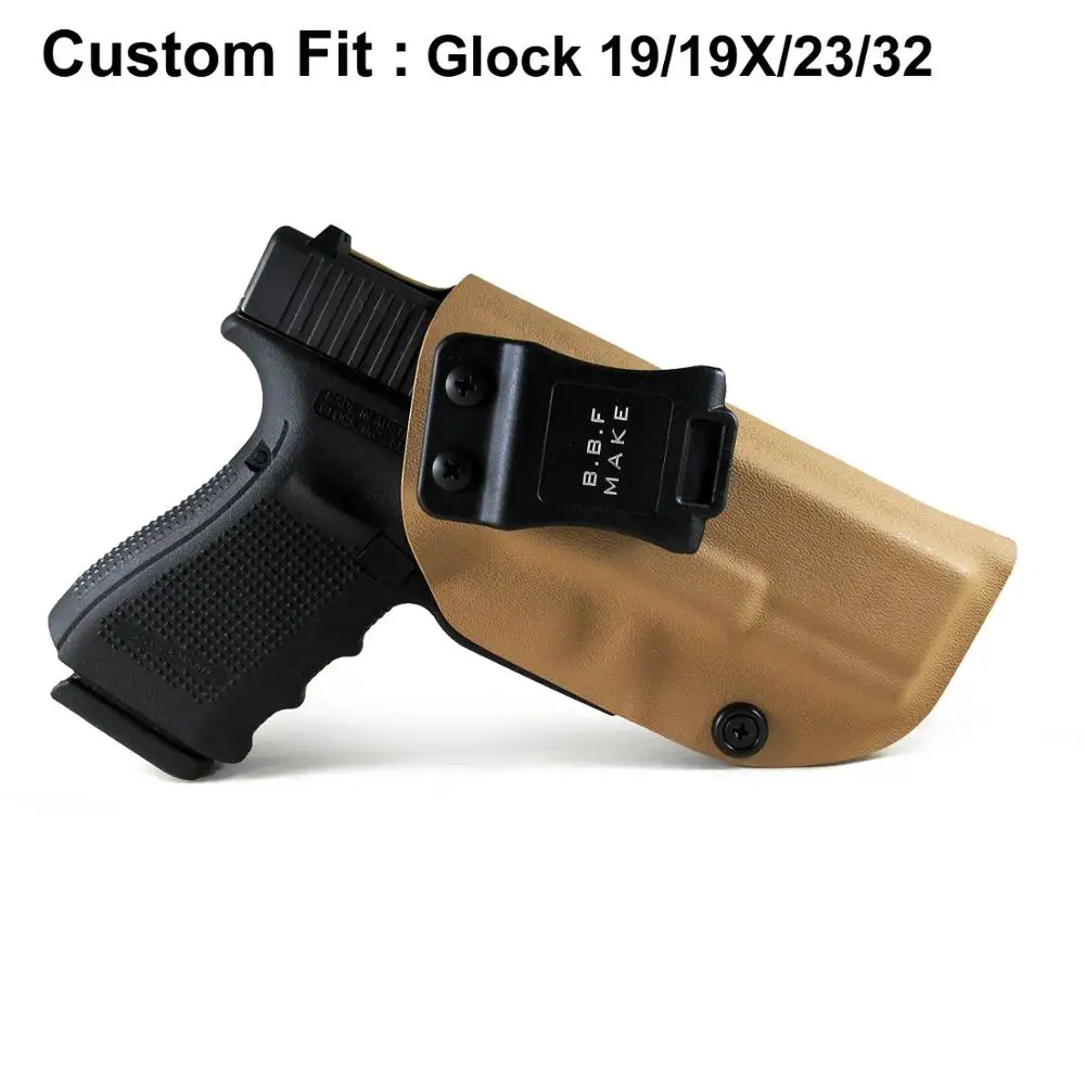 B.B.F Make IWB Тактический KYDEX пистолет кобура Glock 19 19X23 32 CZ P10 кобуры внутри скрытый поясной кейс для пистолета аксессуары сумка