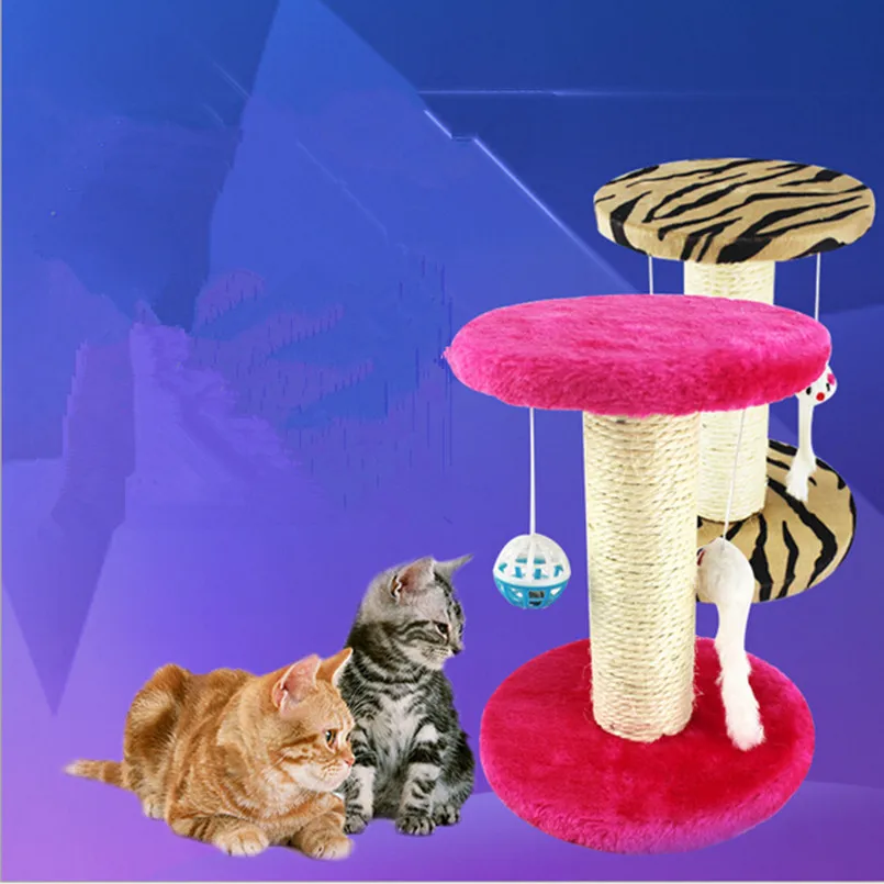 Scraper Cat Tree Training Toy Pet Supply Cat Tree Climbing Column Rack Rolling Sisal Scratching