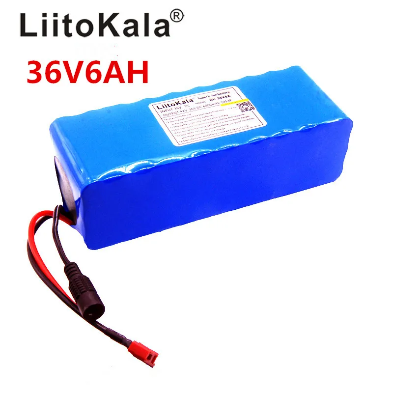 

LiitoKala 36V 6ah 500W 18650 lithium battery 36V 8AH Electric bike battery with PVC case for electric bicycle+42V 2A charger