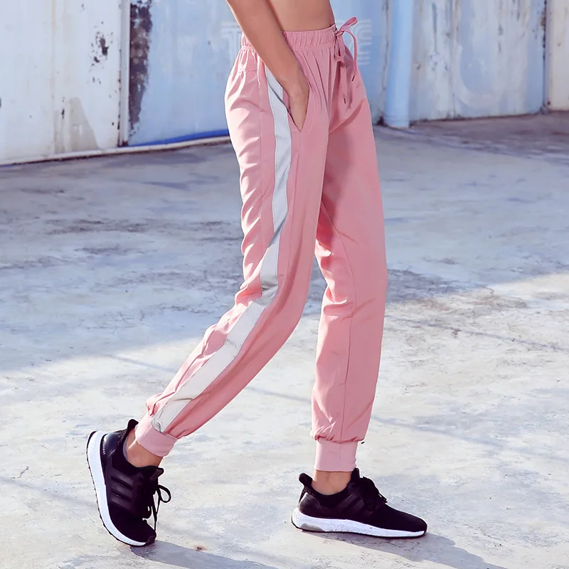 

2019 Sweatpants Women Hiphop Harem Pants Loose Leisure Trousers For Women Side Striped Elastic Cuff Female Sportwear
