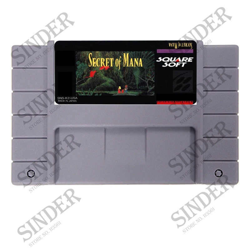 

Secret Of Mana 16 bit Big Gray Game Card For NTSC PAL Game Player