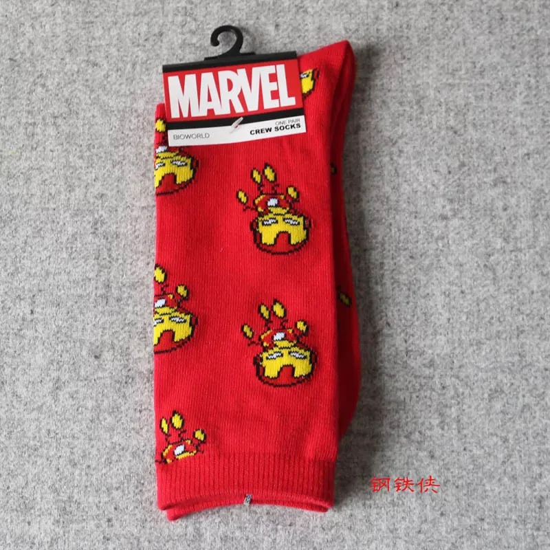 6 Герой комиксов Marvel General/носки с Бэтменом из мультфильма «Железный человек», «Капитан Америка», теплые Нескользящие Повседневные носки до колена с вышитым рисунком - Цвет: 6