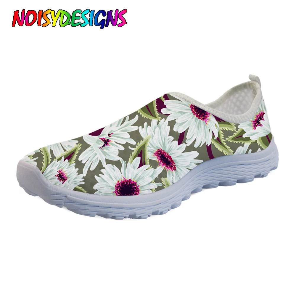

NOISYDESIGNS Flats Shoes Women 3D Flower Paint Brand Women Shoes Super Light Casual Women's Sneakers Summer Ladies Shoes Or Girl