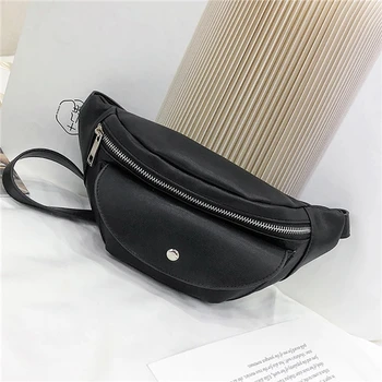 

LJL-Waist Bag Female Belt Fashion Waterproof Chest Handbag Ladies Waist Pack Belly Bags Purse(Black)