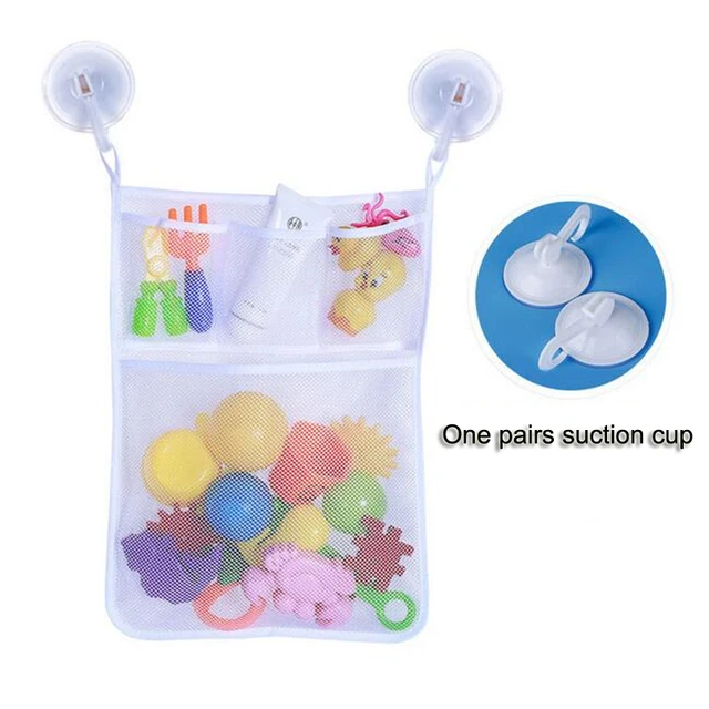 Multifunction Baby Bathroom Mesh Bag Child Bath Toy Bag Net Suction Cup Baskets 5
