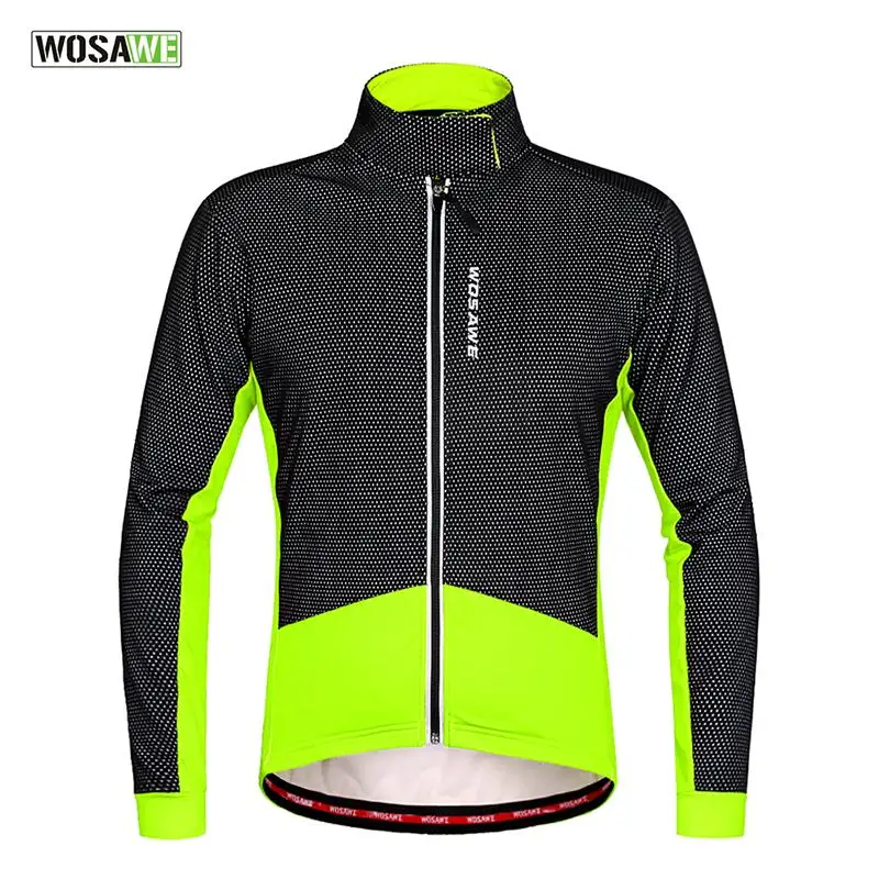 WOSAWE Thermal Cycling Jacket Winter Warm Bicycle Clothing Windproof