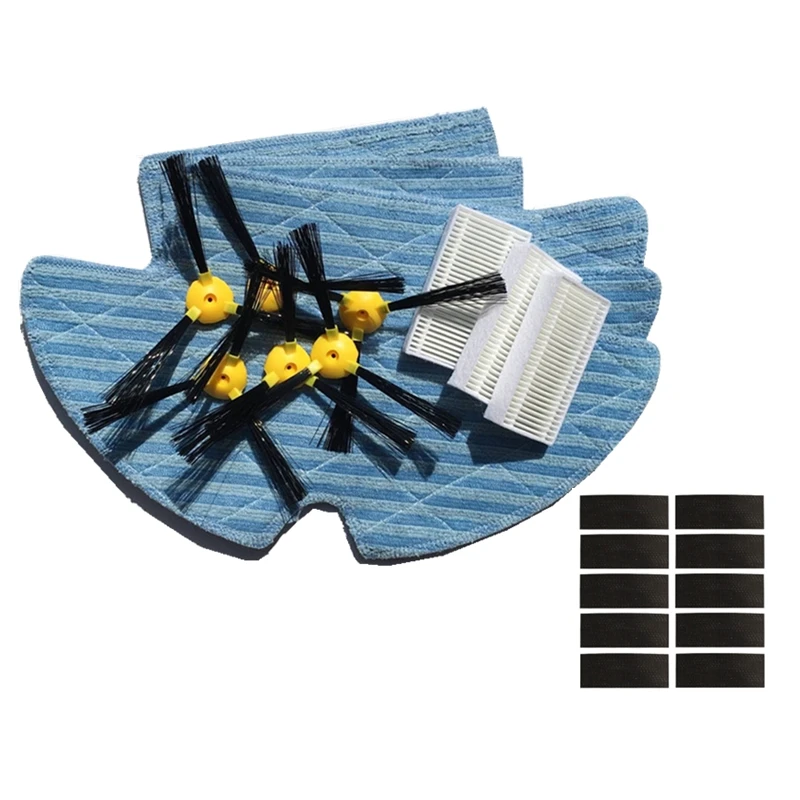 

Robot Vacuum Cleaner Parts Hepa Filter&Side brush&Mop Cloth Set for Haier T320 T321 T325 Series Spare Parts accessories