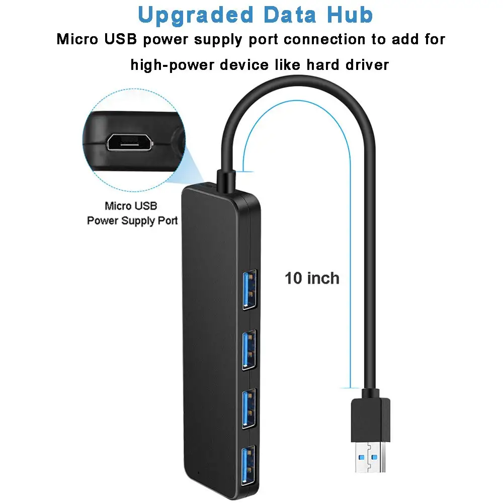 Onvian USB HUB 3 0 светодиодный usb разветвитель 4 порта микро концентратор с несколькими