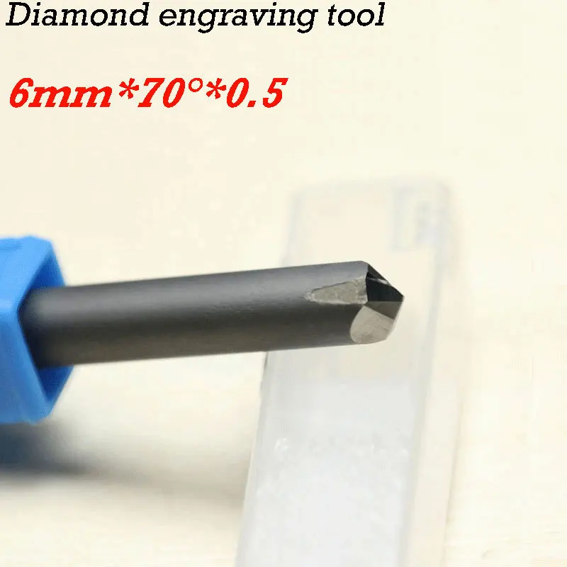 

1pc 70 degree 6*0.5mm CNC diamond carving tools stone router bits