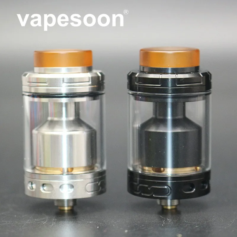 vapesoon Manta RTA 24MM 3.5ml Rebuildable Tank Atomizer with 5ml Extend Glass Top Filling 810 PEI Drip Tip Airflow Adjustable
