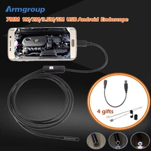 5 М 3.5 М 2 М 1 М Mini USB Android Эндоскоп Змея OTG USB Эндоскоп 7 мм Объектива IP67 Водонепроницаемая USB Бороскоп Труба Инспекции камера