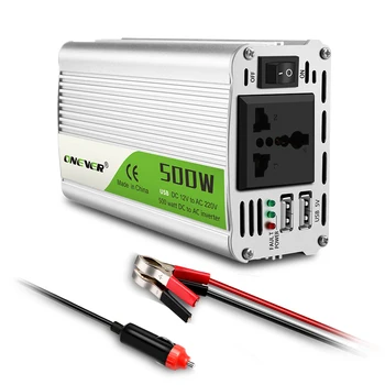 

500W Inverter 12 V 220 V Voltage Transformer DC To AC 12V To 220V Power Converter with Dual USB Car Charger Adapter