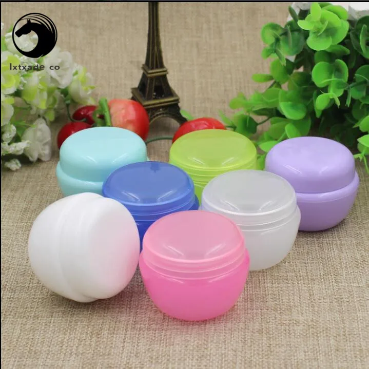 

Free Shipping 5g 10g 20g 30g 50g Plastic Empty bottles Jars Cream Eye Gel Small Lipstick Sample Empty Cosmetic Containers 50 pcs