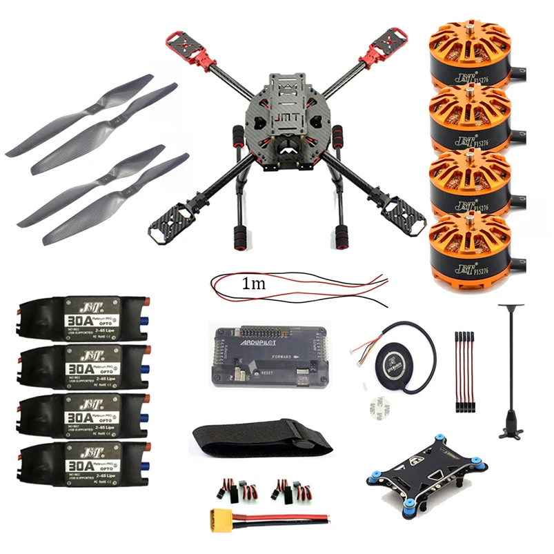 DIY Multicopter 2.4GHz 4 Aixs RC Airplane APM2.8 M7N GPS 630MM Carbon