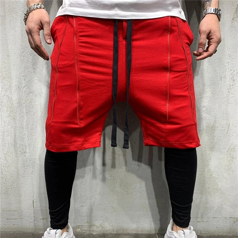 Двухслойные спортивные штаны для мужчин, летние быстросохнущие дышащие мужские штаны для бега, спортивные тренировочные шорты для фитнеса