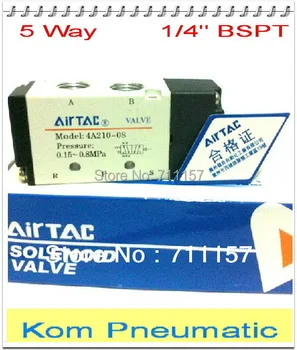 

Air Valve 4A210-08 Pneumatic Air Control Solenoid Valves 5 Way G1/4 Inlet Outlet 1/4" BSPT,Exhaust 1/8" Free Shipping