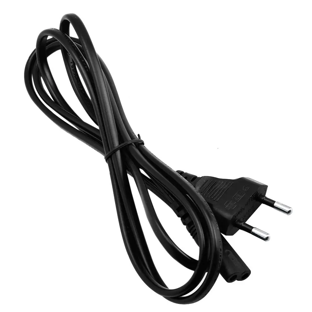ATOMUS EU European 2 Prong Port AC Power Cord Cable For TV Power Cable