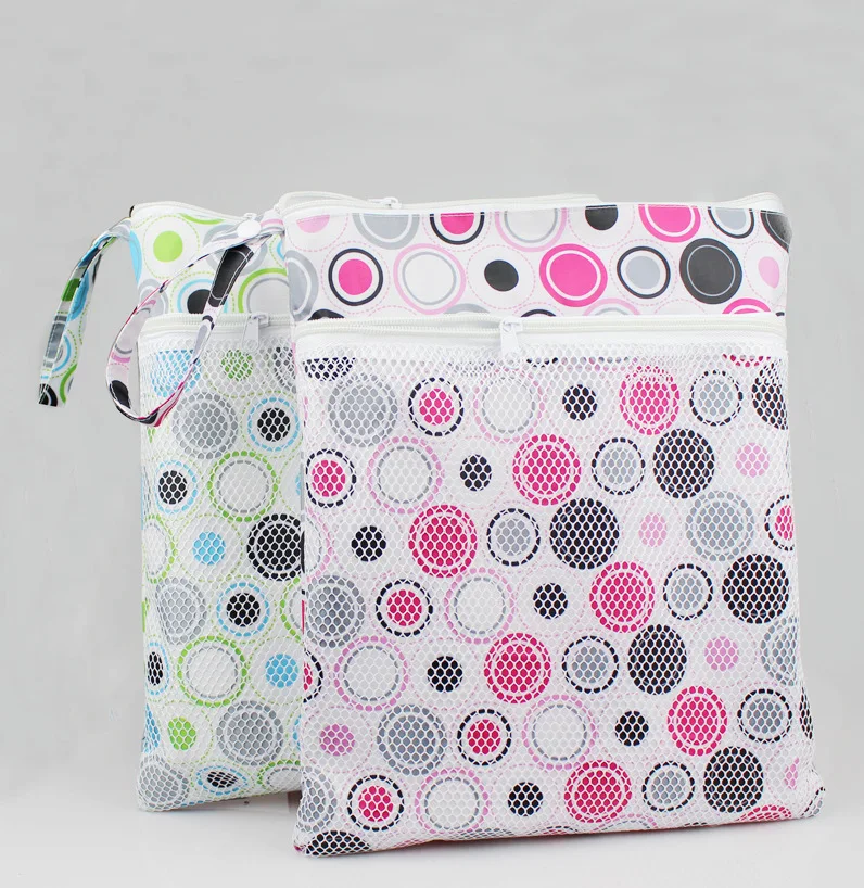 

big 1PC Reusable Waterproof Printed storage bag Bottle Paper towel Double Pocket,Cloth Handle,28x35CM Home Closet Bags Storage