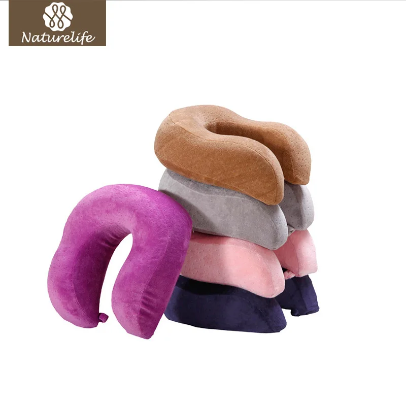 

Naturelife U Shaped Memory Foam Neck Pillows Soft Slow Rebound Space Travel Pillow Solid Neck Cervical Healthcare Bedding