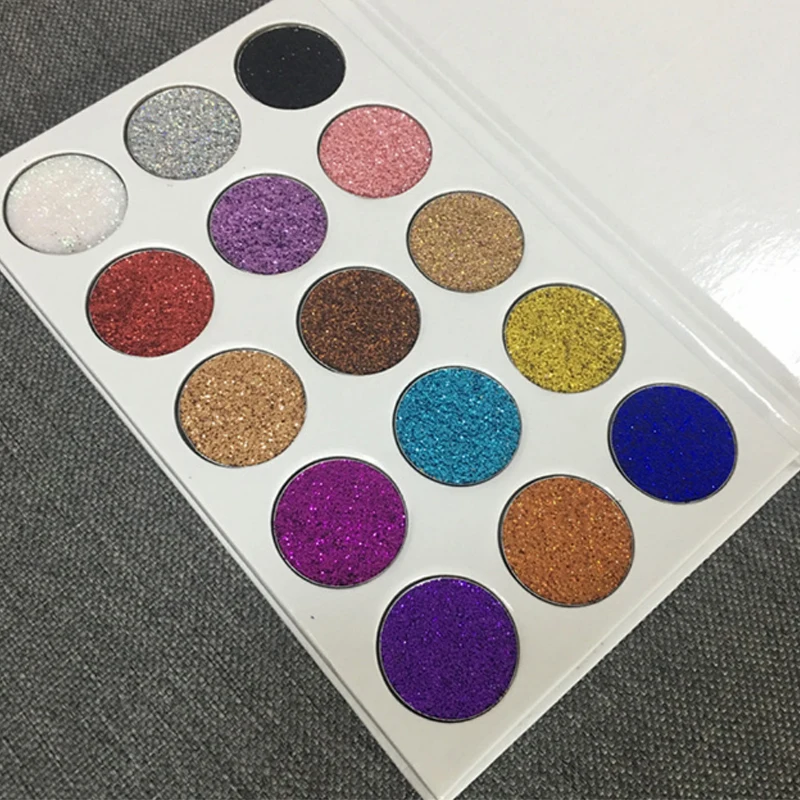 15 Colors Glitter Injections Pressed Glitters Eyeshadow Diamond Rainbow Make Up Cosmetic Eye shadow Pallete Magnet Palette New |