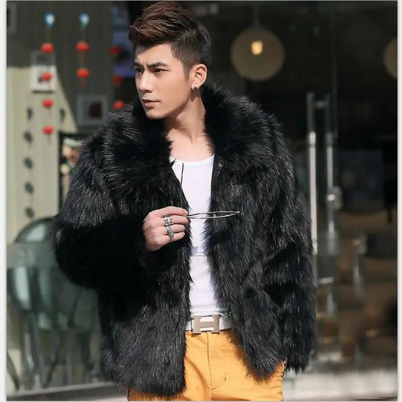 Cheap Black Faux Fur Coat