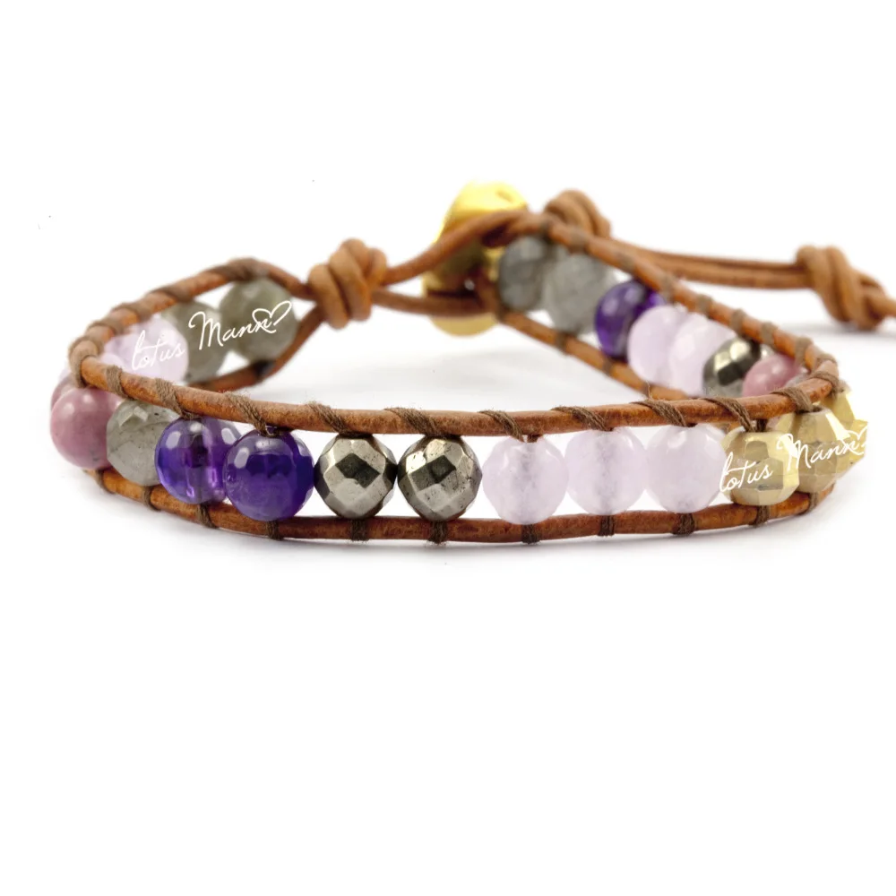 

Lotusmann Some potential piece of crystal powder labradorite pyrite lap bracelet