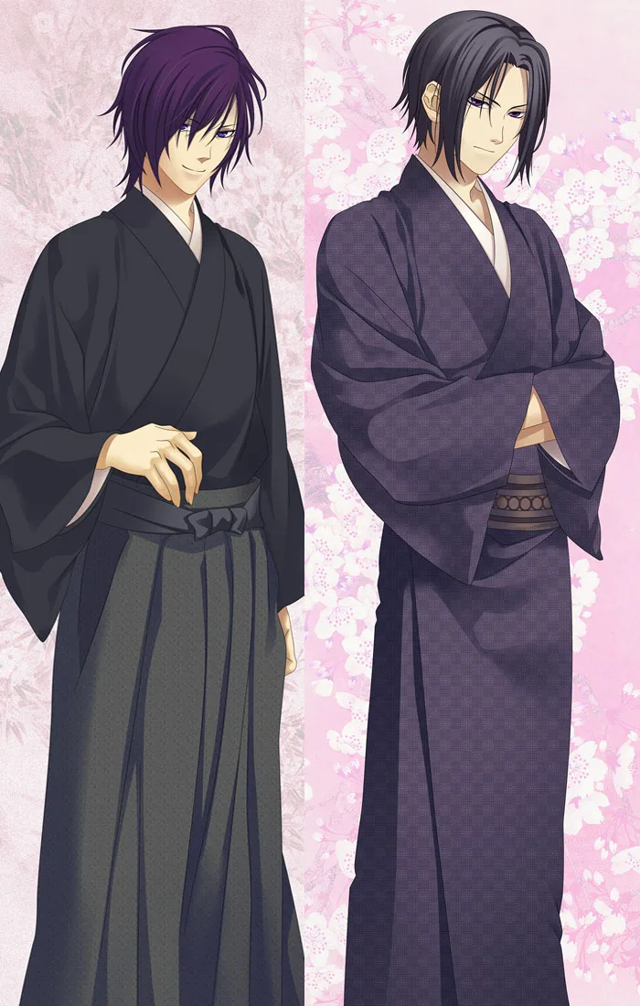 Аниме Hakuouki Hijikata Toshizo& Okita Souji& Saitou Hajime& Kazama Chikage Подушка «Dakimakura» чехол обнимающая наволочка - Цвет: 4