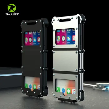

R-JUST Steel Flip Case for Apple iPhone X XS 6 6S 7 8 Plus 5 5S SE Iron Man 360 Full Shockproof Cover Phone Bracket Stand Case