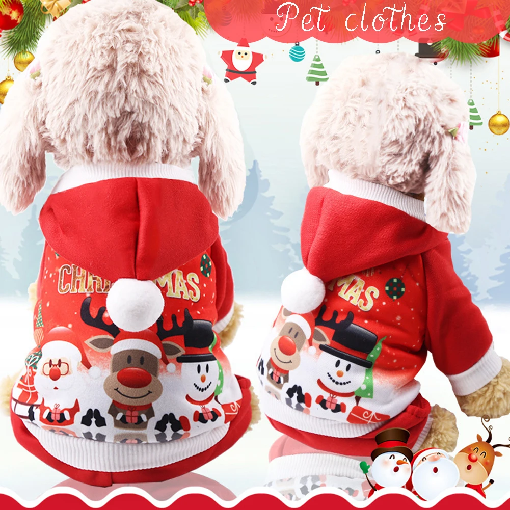 2019 Новый ветрозащитный Теплый зимнее пальто для собаки куртка Pet Рождество четыре штаны наряд Чихуахуа Костюмы для собак Одежда для щенков