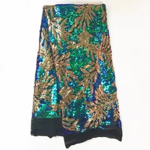 ! Envío de la Alta Calidad Material de Seda Hermosa Tela Africana Del Cordón Francés Con Lentejuelas de la boda vestidos WS1041
