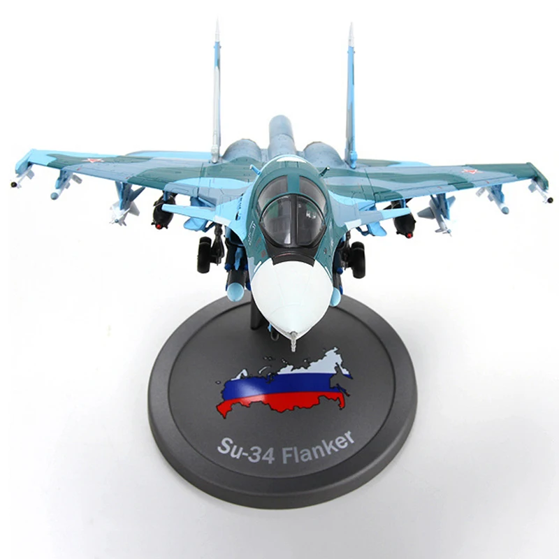 Коллекционная 1/72 сухой Su-34 с трёхмерными чертёжами Утконос бомбер статического su34 сплава литья под давлением игрушка Air Force с трёхмерными чертёжами детские подарки