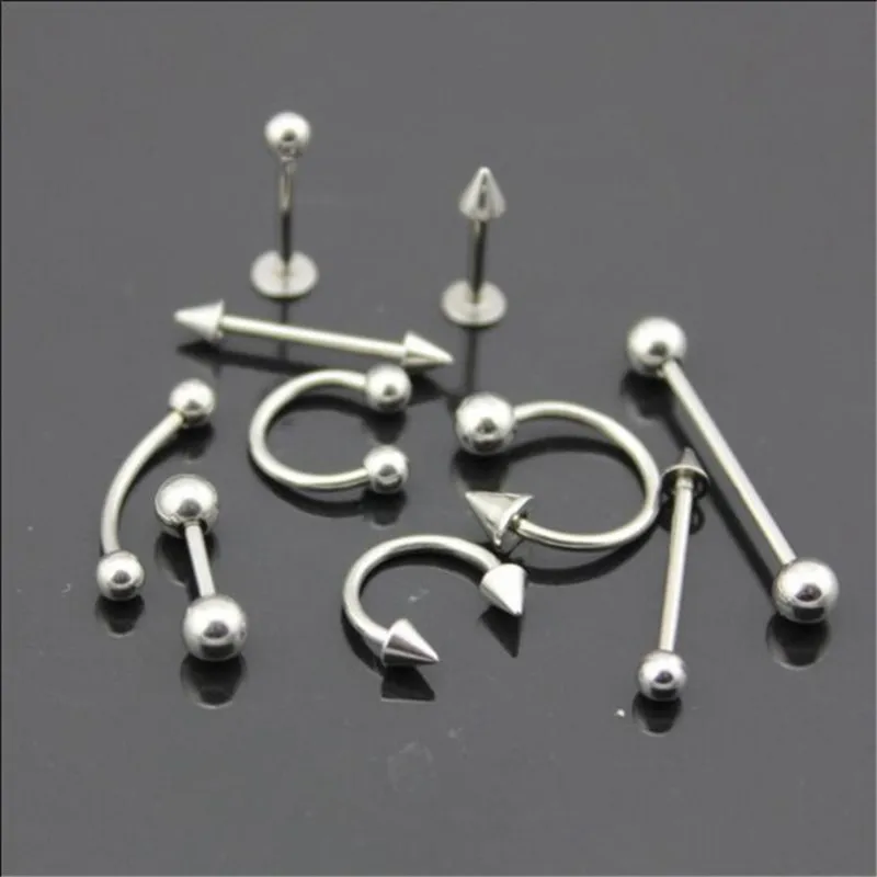 

Mixed 8pcs/lot 16G Titanium Anodized Stainless Steel Body Jewelry Helix Piercing Ear Eyebrow Nose Lip Captive Rings
