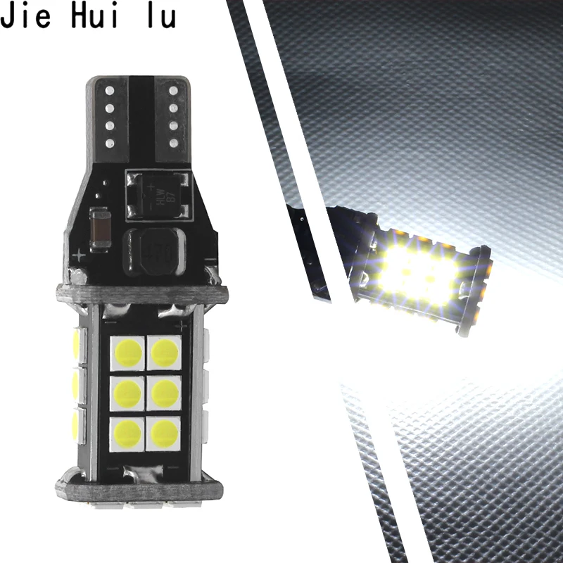 

T15 921 912 W16W WY16W 24 SMD 3030 LED CANBUS Error Free Auto Brake Lamp Car Backup Reverse Light Direction Indicator Bulb White