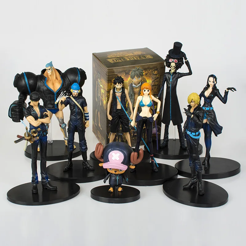 

9pcs/set Very Nice Japanese Anime One Piece PVC Action Figure Collection Luffy Roronoa Zoro Nami Hand-done Dolls