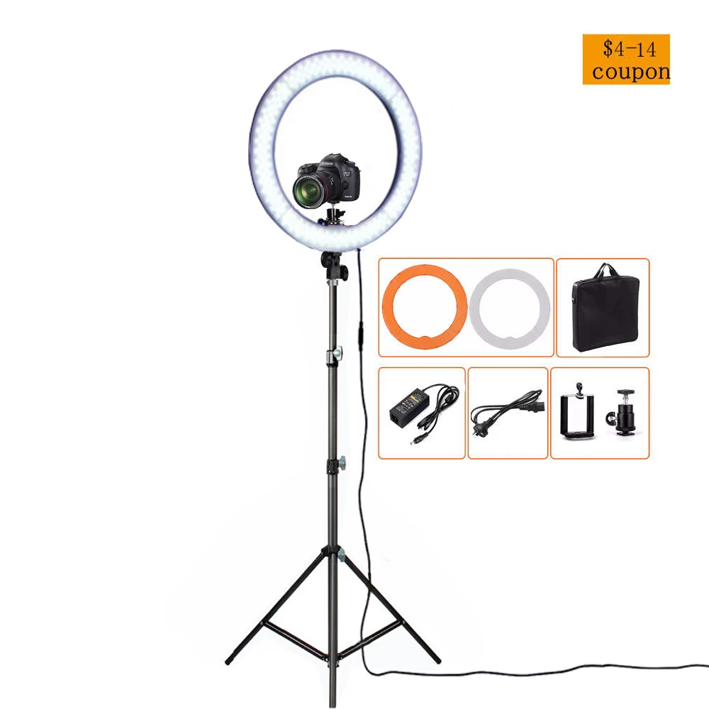 RL-18-55W-5500K-240-LED-Photographic-Lighting-Dimmable-Camera-Photo-Studio-Phone-Video-Photograph