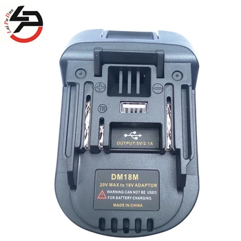 

DM18M Battery Adapter for DEWALT for MILWAUKEE 20V Li-Ion Battery For Makita BL1830 BL1840 BL1850
