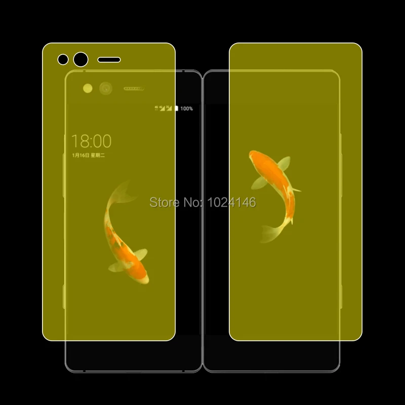 Left / Right Full Coverage Clear Soft TPU Film Screen Protector Guard ZTE Axon M 5.2\