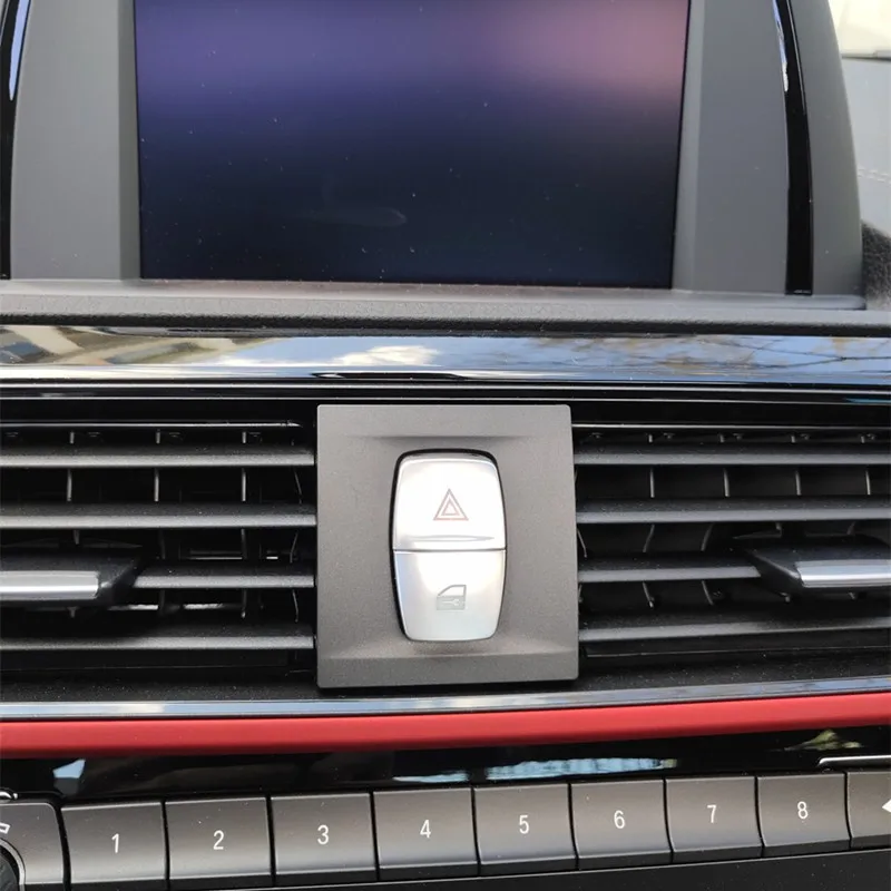 

Car Console Middle Warning Light Buttons Sticker Frame Cover Trim For BMW 1 2 Series Coupe F22 F20 F52 Interior Auto Accessories