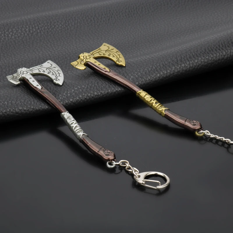 dongsheng God of War 4 Kratos Keychain Alloy Shield Leviathan Ice Axe Metal Keychain Accessories