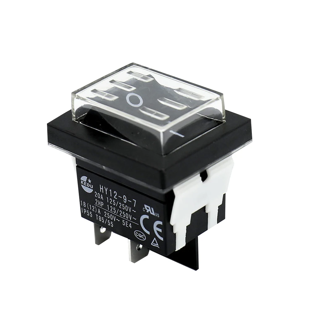 1 Pièces KEDU HY12-9-4 Power On Off 2 positions Rocker Switch 4 pins IP55 T85