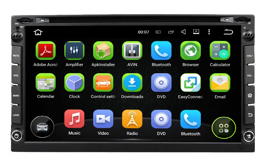 

Quad Core 6.95" Double 2 Din Android 5.1 Car DVD GPS Universal Car Radio Audio Stereo Navigation Head unit Bluetooth Wifi 4G DVR