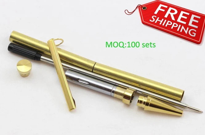 

DIY Gold slimline pen kits with free shipping by express RZ-BP5#G-Free Freight