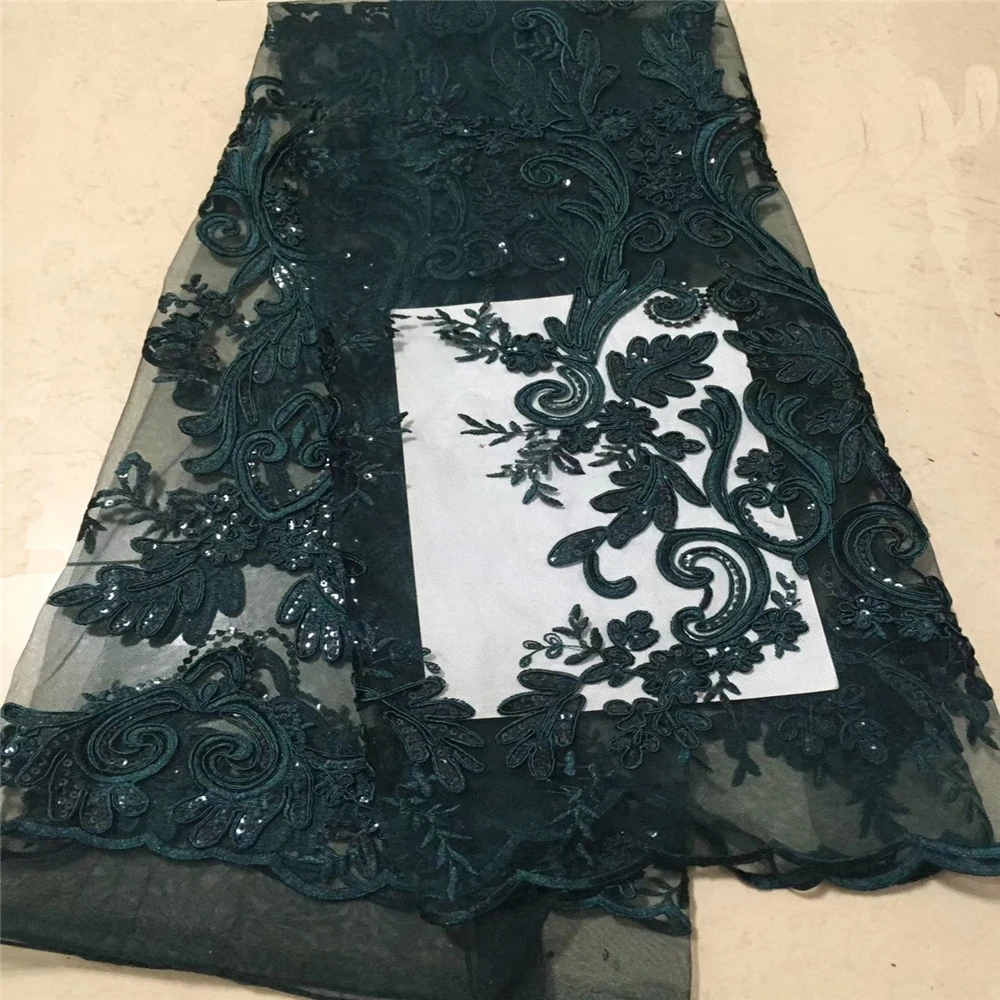 

Nigerian Embroidered Tulle Lace Fabric African Sequin Lace Fabric 2018 High Quality French Lace Fabric Net Lace For Dress A025